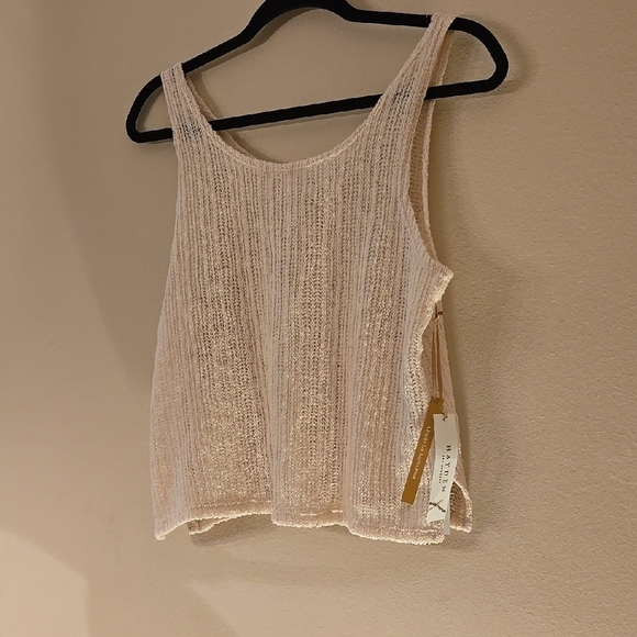 Hayden Tops - Hayden Cream Ribbed Sleeveless Crop Top